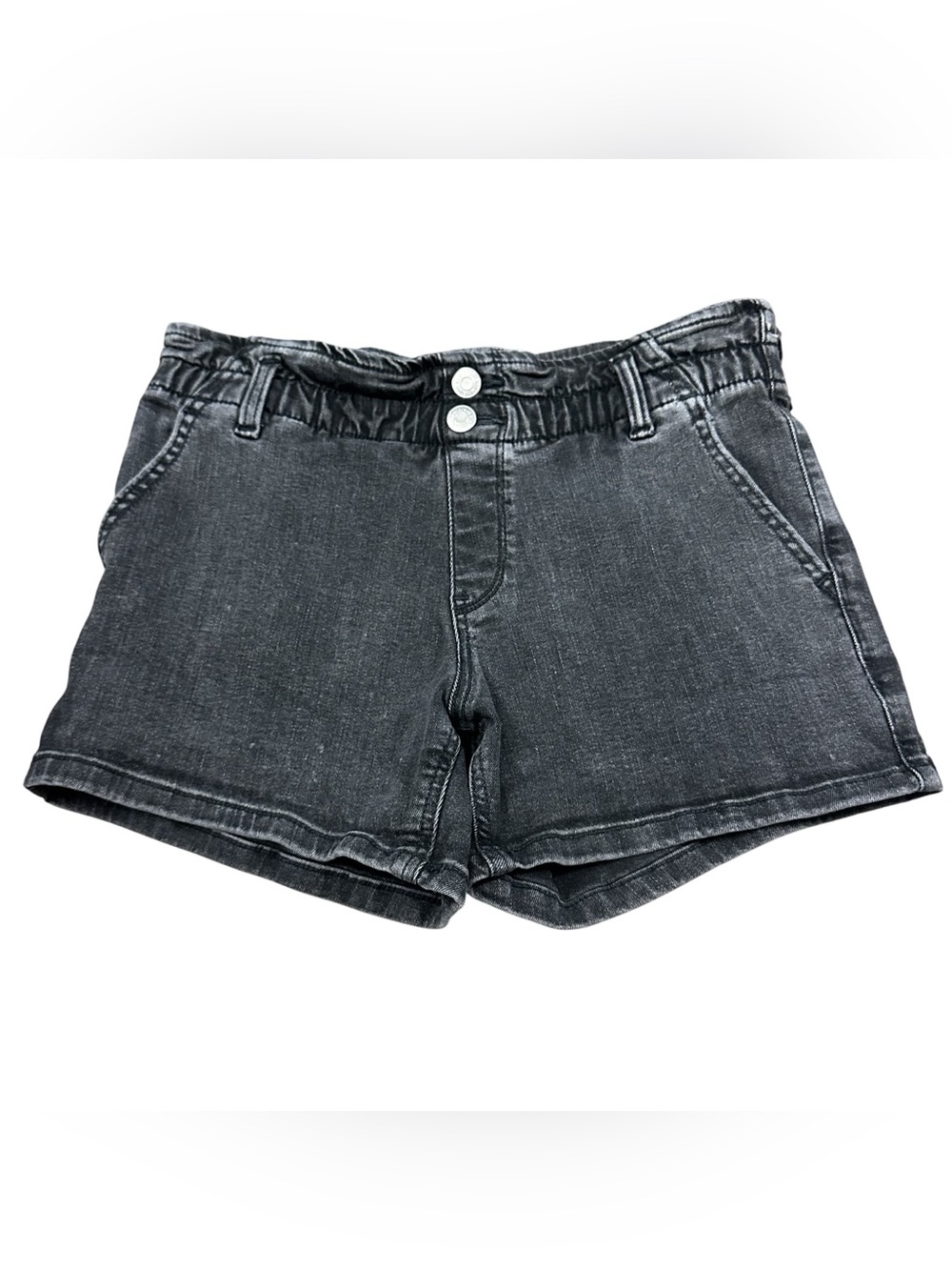 Abercrombie Kids Girls 13/14 Black Denim Mid Rise Shorts